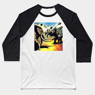 Surreal Elephants. Baseball T-Shirt